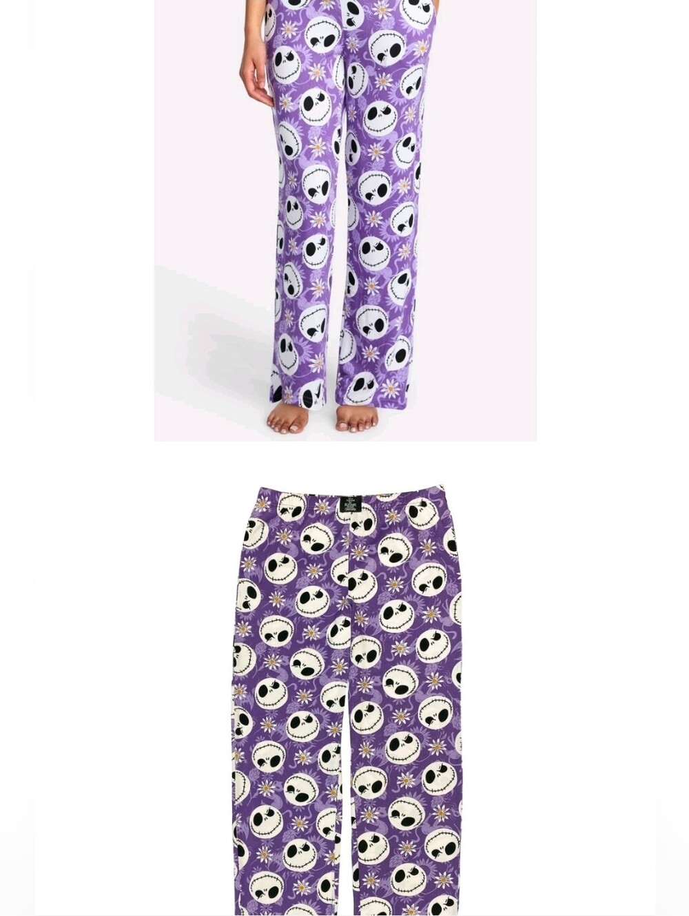 Disney Nightmare Before Christmas Sleep Pants Womens XL 16-18 Purple